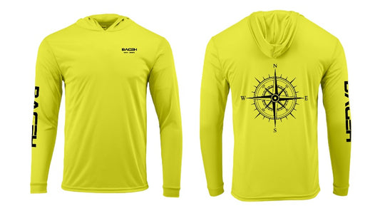 BAGEH Unisex Compass Long Sleeve Tee with Hoodie