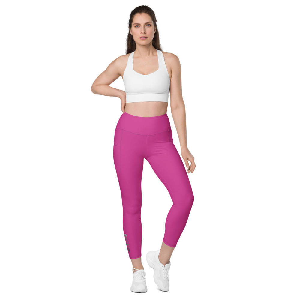 Women Crossover Leggings with Pockets Regular Fit and Plus Size