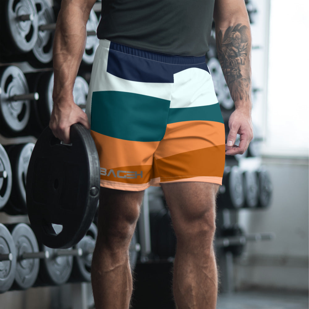 Men Mosaic Mustard Shorts