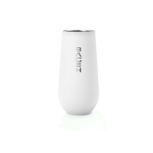 BAGEH CURVED CHAMPAGNE FLUTE TUMBLR 6OZ - WHITE